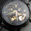Luxury Black Mechanical Wrist Watch - Black Leather Wristband - Automatic - Men - Steampunk - Watch - Groomsmen Gift - Item MWA56 steampunk buy now online