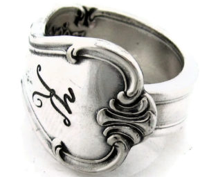 Spoon Ring Signature with K Monogram Choose Your Size steampunk buy now online