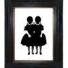 Silhouette conjoined twins girls Victorian Steampunk Siamese art print steampunk buy now online