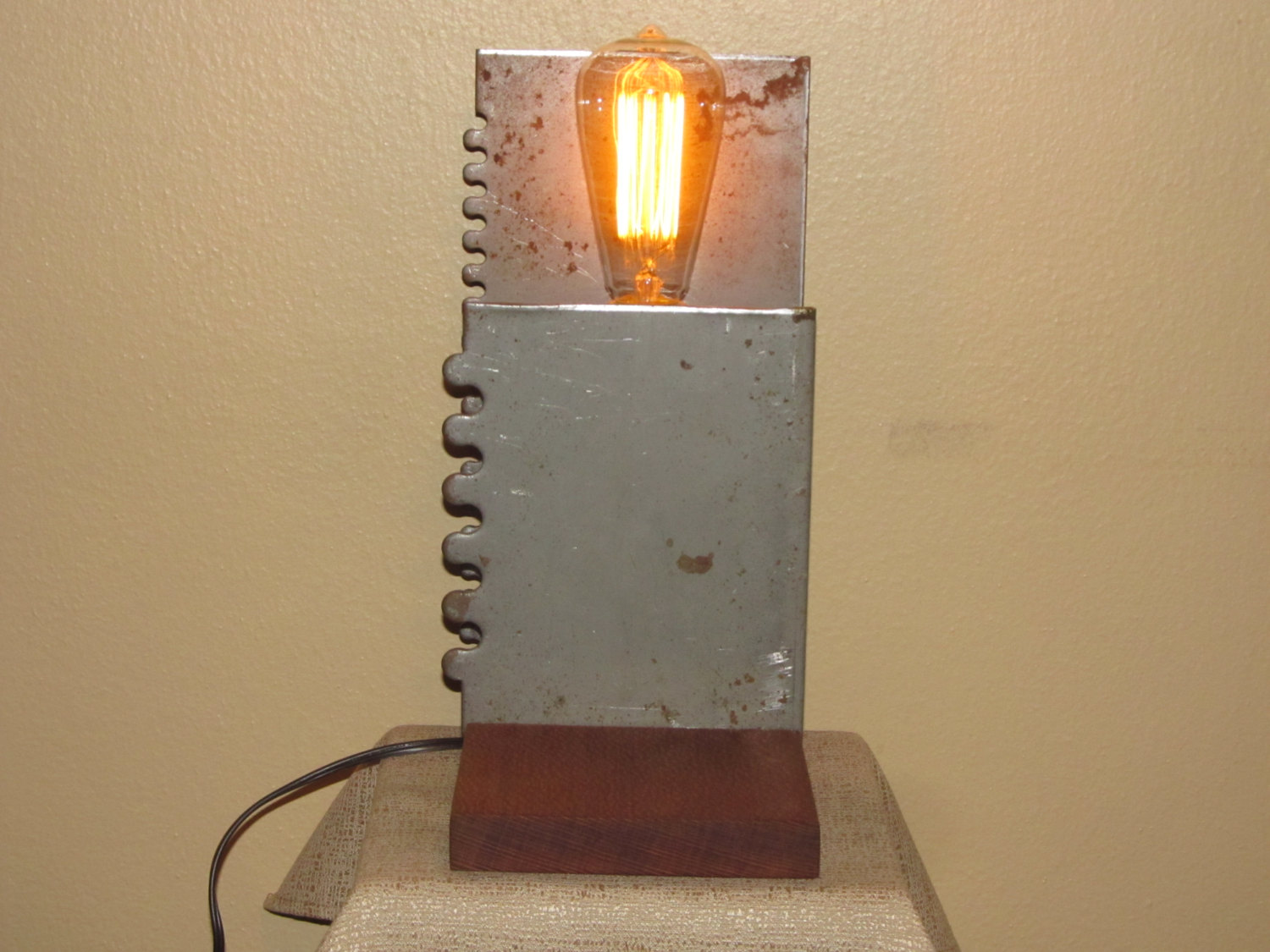 Found Metal Artifact Lamp Number 59 steampunk buy now online