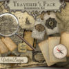 Traveller's Pack Junk Journal Digital Scrapbooking Kit Vintage Images Digital Collage Sheet VD0376 steampunk buy now online