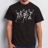 Dancing Skeletons Men's T-shirt, Black Unisex t-shirt, glo ink, Mens graphic tee, Gift for Him steampunk buy now online