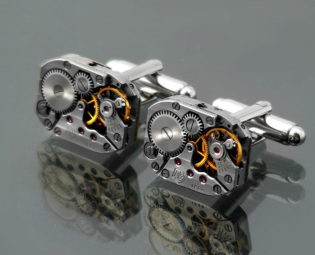 Steampunk Cuff Links / Vintage Watch Movement Industrial Cufflinks / Torch Soldered / Watch Mechanism Wedding Cuff Links / Groomsmens Gift steampunk buy now online