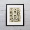 The Letter B Vintage French Alphabet - Shabby Chic Dictionary Page Book Art Print - DPFA002 steampunk buy now online