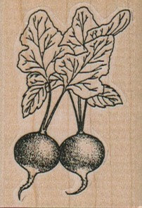 Rubber stamp mounted radish plant stamp number 12975 summer garden steampunk buy now online
