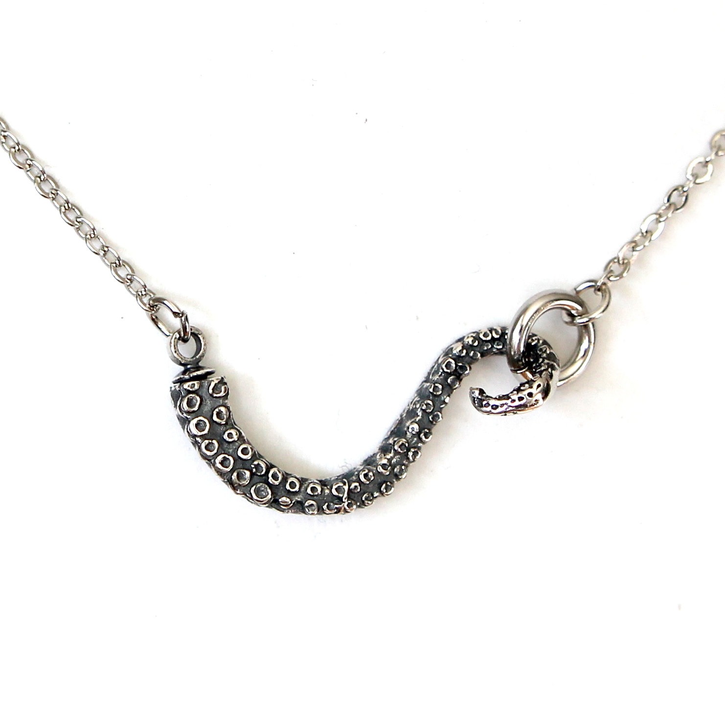 Octopus Tentacle Choker Necklace Sideways Silver Octopus Tentacle Jewelry 115 steampunk buy now online
