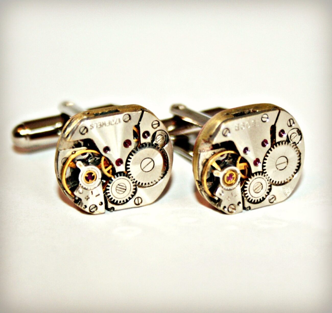 STEAMPUNK CUFFLINKS with Vintage Watch Movements - Great Gift for Father's Day, Birthday, Anniversary, Graduation steampunk buy now online