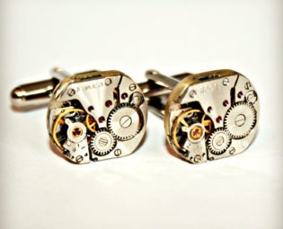 STEAMPUNK CUFFLINKS with Vintage Watch Movements - Great Gift for Father's Day, Birthday, Anniversary, Graduation steampunk buy now online