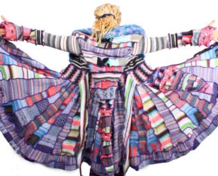 Recycled Sweater -Jumper - Psychedelic Patchwork CIrcus Coat TUTORIAL by Katwise steampunk buy now online