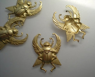 4 stylized beetle charms steampunk buy now online