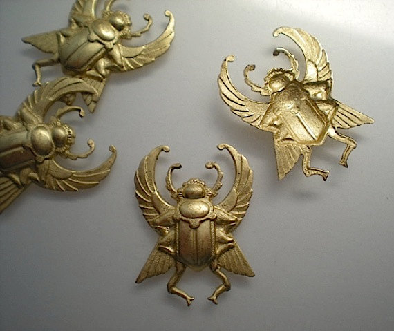 4 stylized beetle charms steampunk buy now online