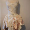Made to Order - White and Off White Vintage Whimsical Merlot Dress steampunk buy now online