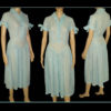 Vintage 1940s Dress . Aqua Art Deco Garden Party Swing Jive Mad Men Bombshell Pinup Rockabilly Cocktail Career Steampunk Designer steampunk buy now online