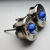 357 Magnum Winchester Nickel Bullet Head Stud Earrings Your Choice of Birthstone Swarovski Crystal steampunk buy now online