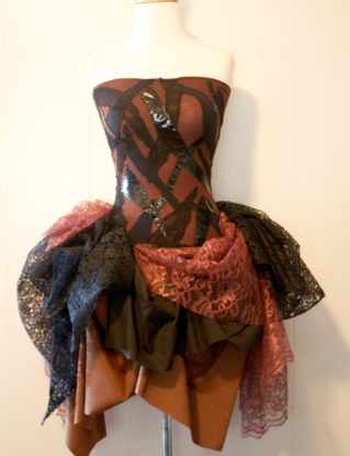 Made to Order - Dark Autumn Patchwork Dress Ballet steampunk buy now online