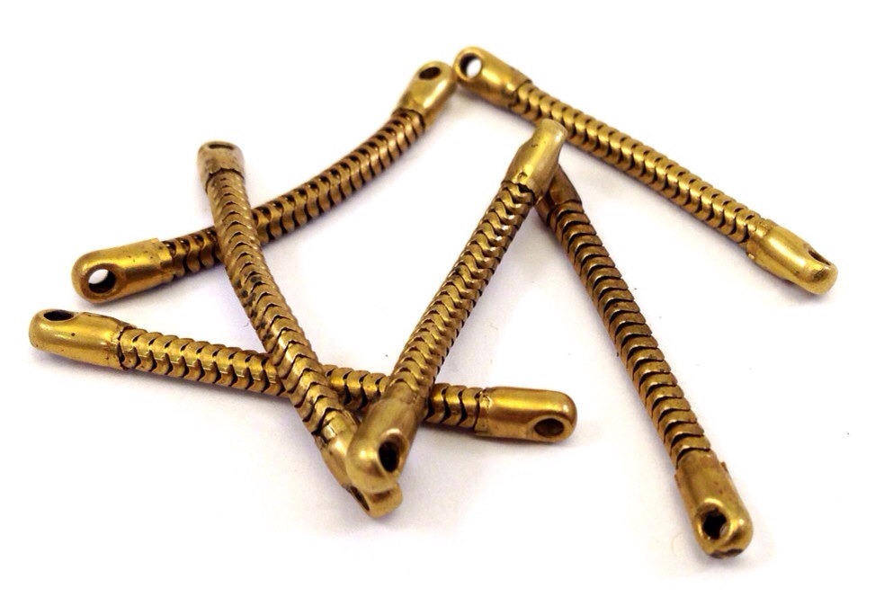 6 Vintage 30mm Snake Chain Connectors, Chain Link Extenders, Flexible 2 Loop Findings, Steampunk Style Antique Brass Ox Connectors steampunk buy now online