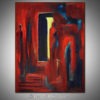 MODERN Abstract Expressionist Painting Black Red - CONTEMPORARY Art 36x28 - INSIGHT by BenWill steampunk buy now online