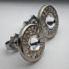 357 Federal Nickel Thin Bullet Head Stud Earrings Your Choice of Birthstone Swarovski Crystal steampunk buy now online