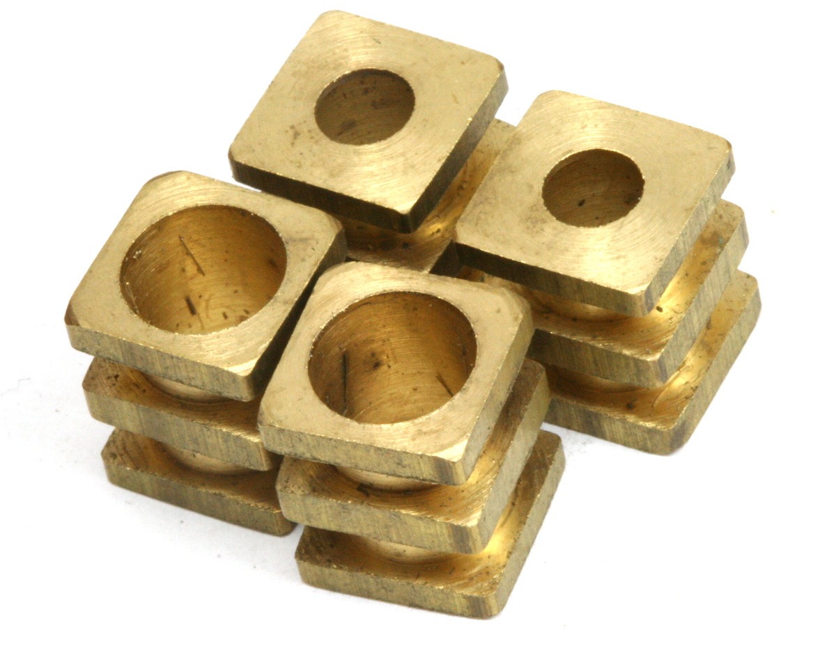 5 pcs Raw Brass Cube 10 x 12 mm (hole 4.6 mm 7.6 mm) industrial brass Charms,Pendant,Findings spacer bead steampunk buy now online