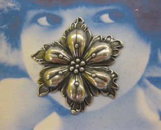 Silver Ox Plated Brass Flower Stampings 2163SOX x2 steampunk buy now online