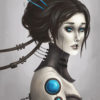 11x14 fine art print, Victorian robot, Robot girl, Gothic art, steampunk art, Sci fi robot girl, Sci fi art, Steampunk robot, Neo Victorian steampunk buy now online