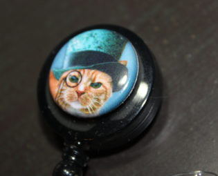 Steampunk Cat Badge Holder Retractable Badge Holder steampunk buy now online