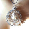 Unique silver plated wire wrapped pearl pendant, swirly, spiral style FREE SHIPPING! steampunk buy now online