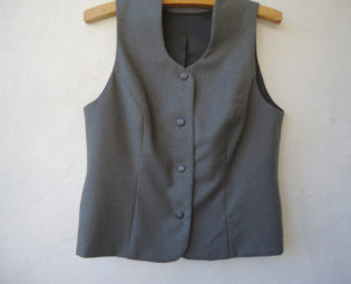 Gray Vest Womens Formal Waistcoat Steampunk Grey Renaissance Baroque Edwardian Victorian steampunk buy now online