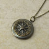 locket necklace - compass necklace - antiqued brass vintage style compass locket necklace jewelry for women steampunk buy now online