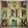 Machine embroidered Steampunk cushion cover\ throw pillow cover, Steampunk alphabet, with clockwork fabric , measures approx. 17in x 17in. steampunk buy now online