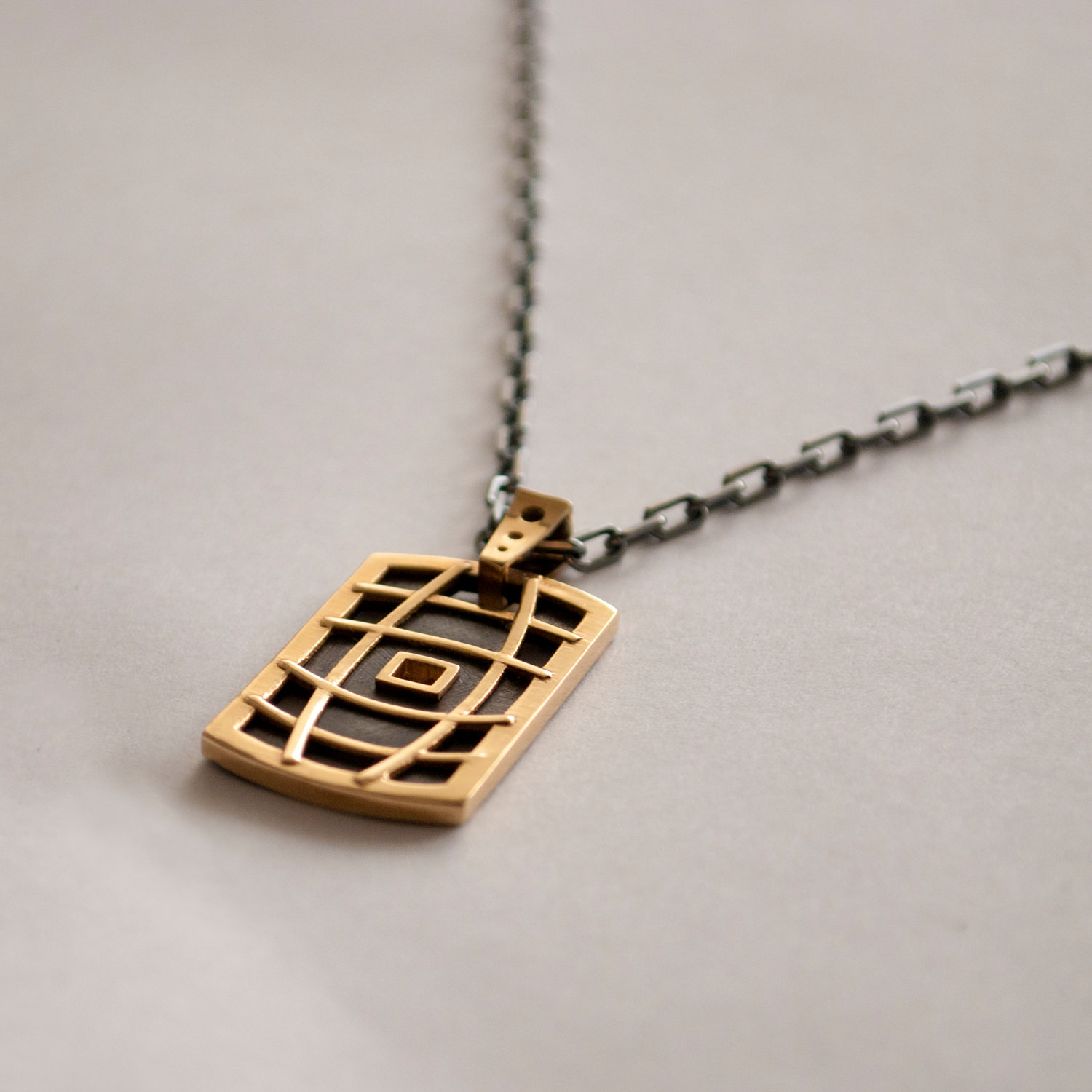 Dogtag- 14K Gold Pendant, 14K Gold Necklace, Mens pendant, solid gold pendant, Gold Dogtag, Dog tag, steampunk pendant steampunk buy now online