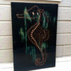 Seahorse Art Industrial Mixed Media in Copper and Blue Green Turquoise - Seahorse. steampunk buy now online