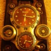 Leather Watchband with 4 Faced Watch shotgun shell rivets steampunk buy now online