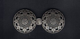 BC01 - Beautiful Intricate Antique Silver Finish Cloak or Cape Clasp steampunk buy now online