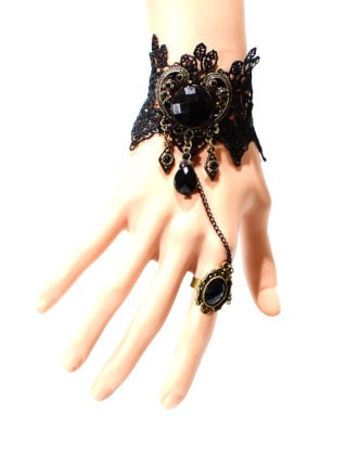 rococo Vintage Slave Bracelet ring handmade lace bracelet,new arrival Necklaces Retro style Gothic style,wedding gift,choker bracelet. steampunk buy now online
