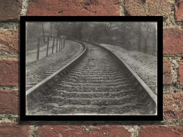 Steampunk Art Old Train Tracks Wall Art Poster steampunk buy now online