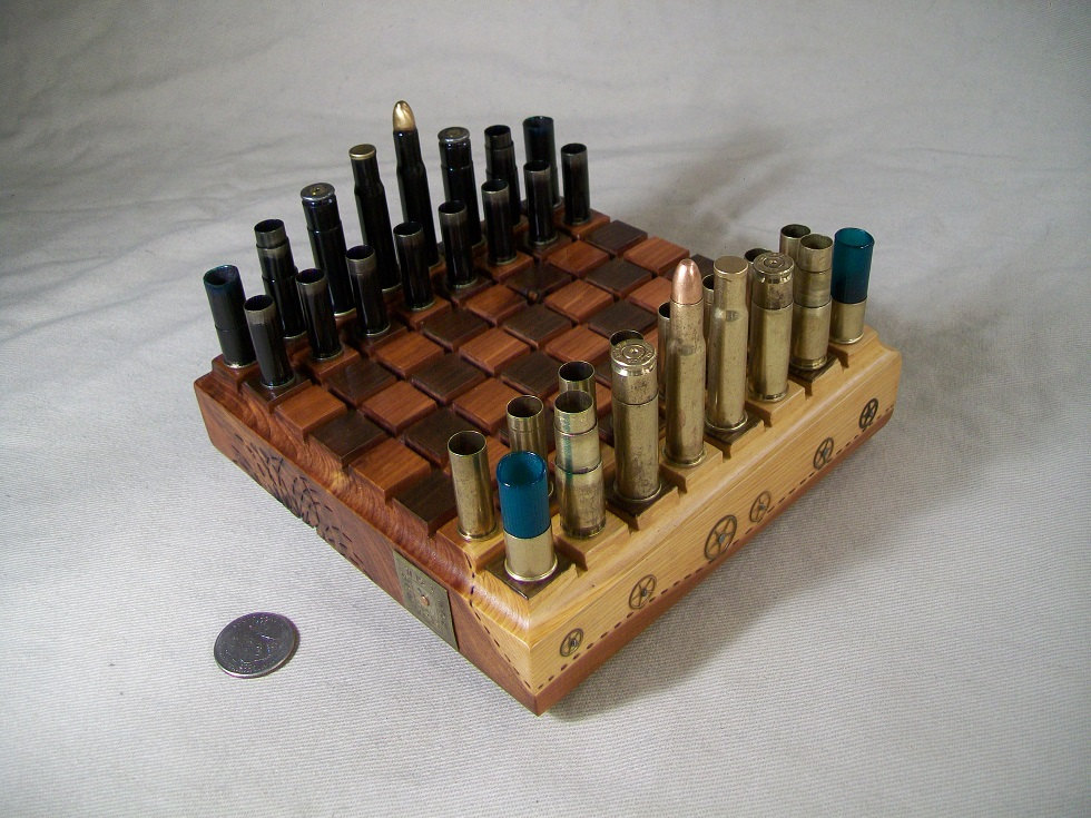 Mini - BULLET SHELL Steampunk Chess Set #2 steampunk buy now online