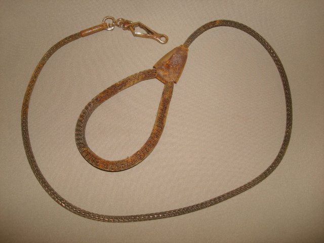 4 Available - Antique DOG LEASH ~ Industrial Steampunk Metal Wire Mesh steampunk buy now online