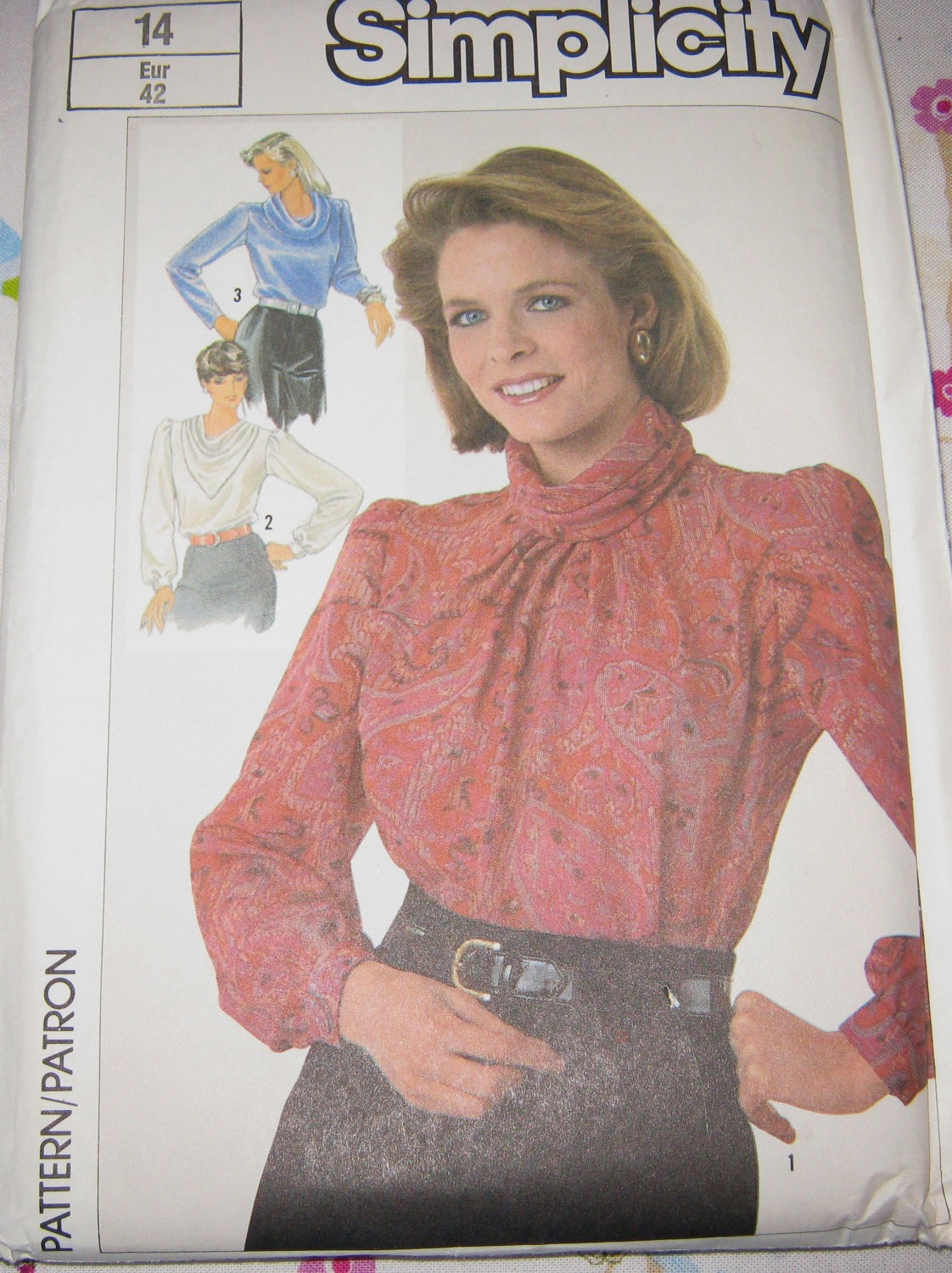 Diy Sewing Pattern-Simplicity 7092 Soulder Pad Blouse Size 14 Vintage steampunk buy now online