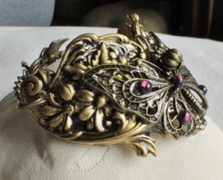 Butterfly Cuff Bracelet, Victorian Butterfly Cuff Bracelet in Bronze steampunk buy now online