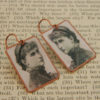 Steampunk earrings Victorian Lady illustration earrings mixed media jewelry steampunk buy now online
