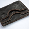 Leather minimalistic 3-pocket wallet - Hand stitched steampunk buy now online