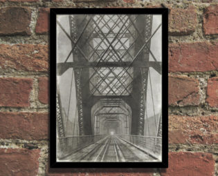 Steampunk Art Old Train Bridge Wall Art Poster steampunk buy now online