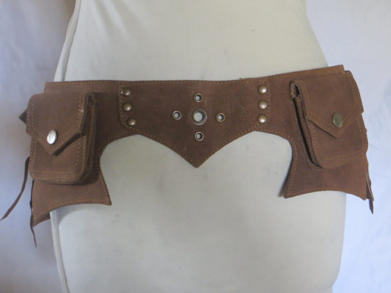 Festival Utility belt Steampunk hippie psytrance style in Suede - Anjuna Autumn steampunk buy now online