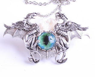 Steampunk Necklace Gothic Bat Necklace Gothic Steampunk Dragon's Eye Necklace Unisex Griffon Necklace Griffin steampunk buy now online