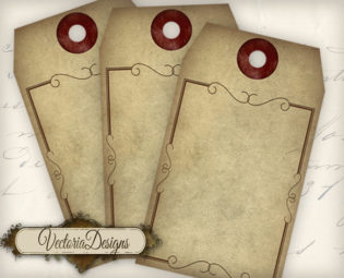 Blank Steampunk Tags printable gift tags instant download digital Collage Sheet VD0572 steampunk buy now online