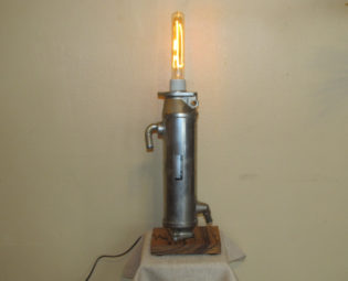 Auto Part Found Object Lamp With Vintage Style Light Bulb steampunk buy now online