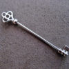Skeleton Key Industrial Barbell Silver Surgical Steel Finish 14 Gauge Scaffold Piercing Bar Antique 2 Inch steampunk buy now online