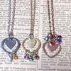 Personalized Birthstone Heart Mother's Day Hand Stamped Mom Necklace steampunk buy now online