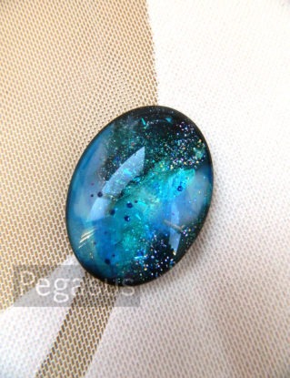 Northern Blue Aurora Borealis Glass OVAL Unset Cabochon (3 Piece)(40x30 cab) Galaxy pendant for wedding favor,costume,jewelry making steampunk buy now online